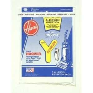    Hoover Vacuum Bags Style Y Allergen OEM # 4010100Y