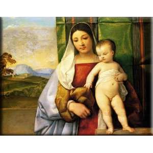   The Gipsy Madonna 30x23 Streched Canvas Art by Titian: Home & Kitchen