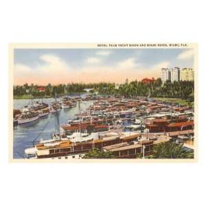  Royal Palm Yacht Basin, Miami, Florida Premium Poster 