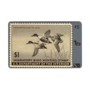   Card Duck Hunting Stamp Card #12 Void After 1946 Northern Shovelers