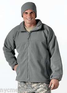   POLAR FLEECE JACKET/ LINER EXTREME COLD WEATHER DURABLE ARMY  