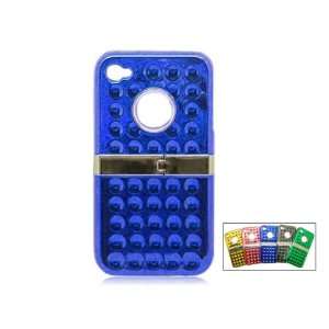  Blue Hard Plastic Stand Case Cover Skin for iPhone 4 4G 4S 