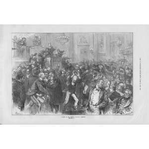  Scene French National Assembly 1872 Engraving: Home 