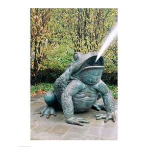  USA, Texas, Dallas, Dallas Arboretum, frog sculpture 