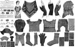 Victorian Knitting Pattern Book Gloves Socks c1885  