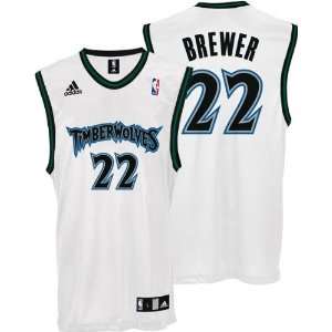 Corey Brewer Jersey: adidas White Replica #22 Minnesota Timberwolves 