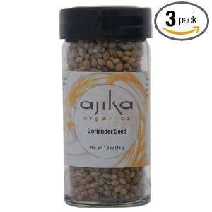 Ajika Organic Coriander Seed, 1.6 Ounce: Grocery & Gourmet Food