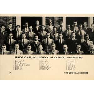  1943 Print Senior Class Cornell Chemical Engineering 