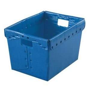 Corrugated Plastic Tote With Lid 18 1/2x13 1/4x12 Blue  