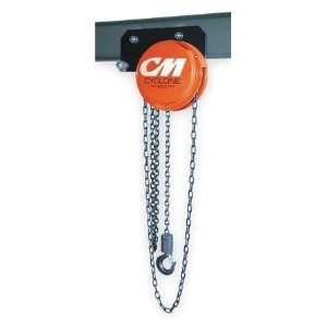  CM CYCLONE 4834 Trolley Hoist,Man.,Chain,1T,Plain