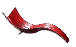 JoJo Art Horn Metal Modern Contemporary Tray Sculpture Red S Signed 