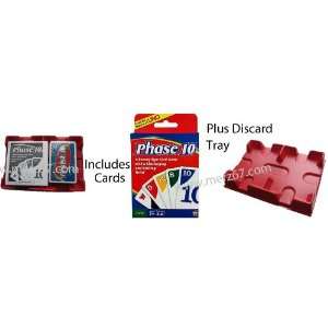   RED Discard Tray Playing Cards By Uno Mattel: Sports & Outdoors
