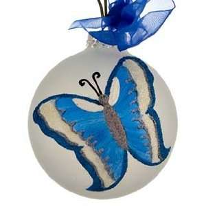  Blue Butterfly Christmas Ornament: Home & Kitchen