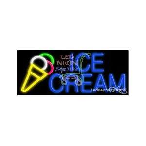  Ice Cream Logo Neon Sign 13 inch tall x 32 inch wide x 3.5 