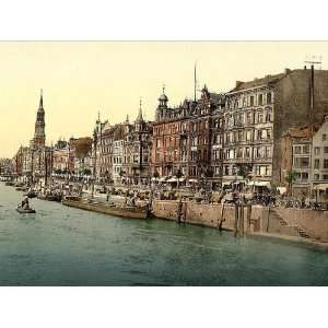  Vintage Travel Poster   Dovenfleeth Hamburg Germany 24 X 