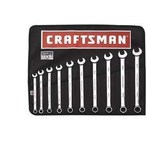  Craftsman Combination Wrench Set, 10mm 19mm, 12 Pt, 10 Pc 
