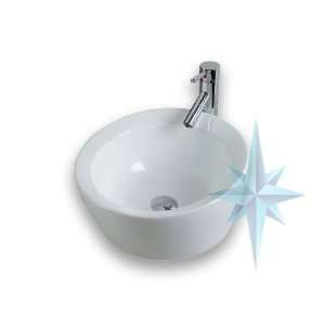    Polaris Sinks W091V White Porcelain Vessel Sink: Home Improvement
