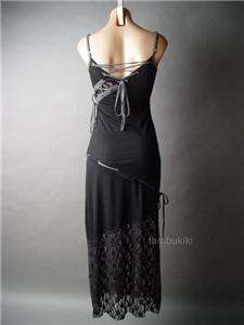 CORSET Lace Victorian Steampunk Goth Maxi fp Dress XS/S  