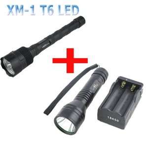  3x Cree XML Xm l T6 LED 3800lm Flashlight Torch SET + 1300lm Cree 