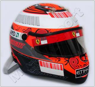 Kimi Raikkonen F1 2008 Ferrari Schuberth RF1 Replica Helmet Scale 11 