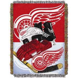 Detroit Red Wings NHL Woven Tapestry Throw Blanket (Home Ice Advantage 