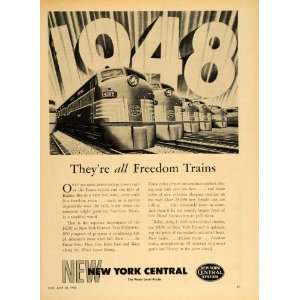   Ad New York Central System Water Level Route Train   Original Print Ad