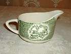 Scio Currier & Ives Style Green and White Creamer  