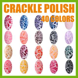   40 Colors Crackle Nail Polish Varnish Shatter Cracking 18ml 01  