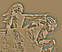 Southwestern Art CRAZY HORSE Painting on CANVAS  