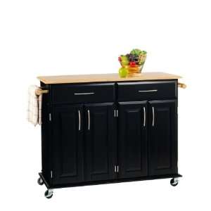  Dolly Madison Kitchen Cart With Wood Top