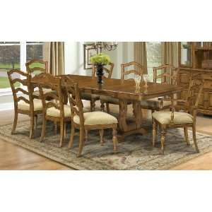  A America Kingston Solid Ash Trestle Dining Table with 2 