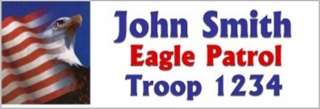 Eagle Flag Name Tag Badge Custom Business Scout  