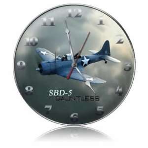  SBD 5 Dauntless Vintage Metal Clock Military