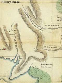 1848 SACRAMENTO RIVER CALIFORNIA GOLD MINING MAP  