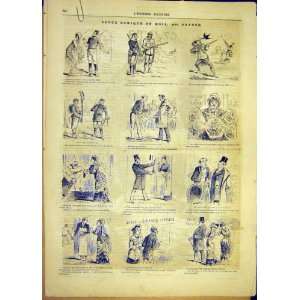  Comic Sketches Review Draner Election French Print 1881 