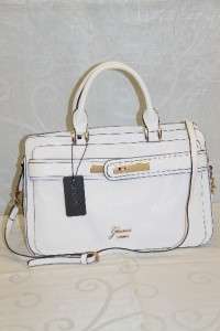 Ladies Cayenne Satchel Handbag Purse White # GU 9957  