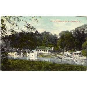   Postcard   View of Elsworth Park   Danville Illinois 