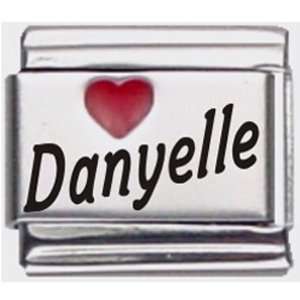 Danyelle Red Heart Laser Name Italian Charm Link Jewelry