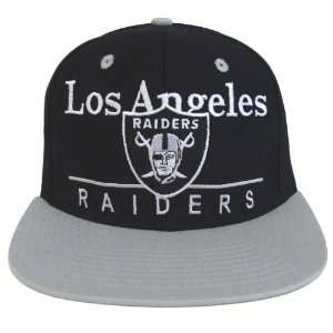  Los Angeles Raiders Dash Retro Snapback Cap Hat Black Grey 