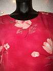 Sag Harbor red floral short sleeve dress in a size 14