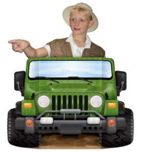 JUNGLE SAFARI JEEP Birthday PARTY CUTE PHOTO PROP  