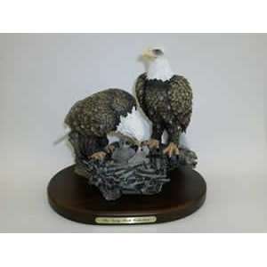  Feeding Chick Eagles Collectible Figurine