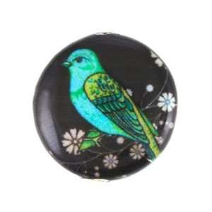  21mm Blue Bird Round Decoupage Bead Arts, Crafts & Sewing