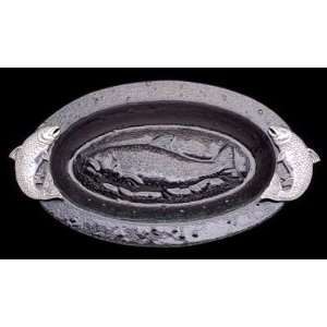    Arthur Court Designs Salmon Glass Platter: Patio, Lawn & Garden