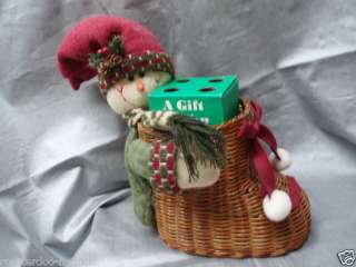 Boot Basket gift dauber set Santa Angel Snowman Elf NEW  