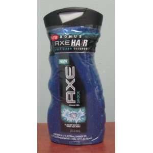  Axe Shock Shower Gel 12 Oz (3 Pack) + Bonus Just Clean 