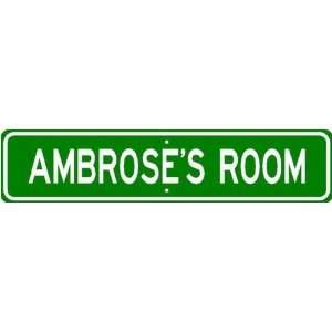  AMBROSE ROOM SIGN   Personalized Gift Boy or Girl 