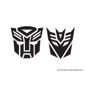 Transformers   Decepticon & Autobot Combo   Sticker   Decal   Die Cut