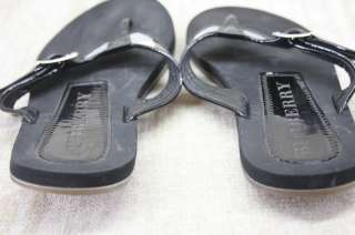   Rubber Black Nova Check Thongs 40 10 US Flip Flop Sandals  