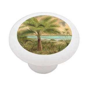  Island Palm Trees Decorative High Gloss Ceramic Drawer 